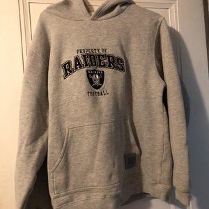 Raiders Youth XL 18/20 Gray Sweatshirt Hoodie NFL Football